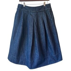 ‘S MAXMARA | A-Line Pleated Denim Skirt Size 6
